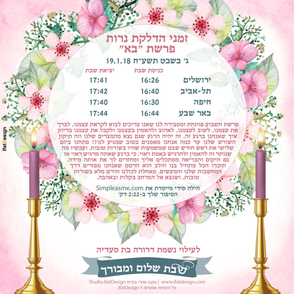 תובנה מוארת - פרשת בא