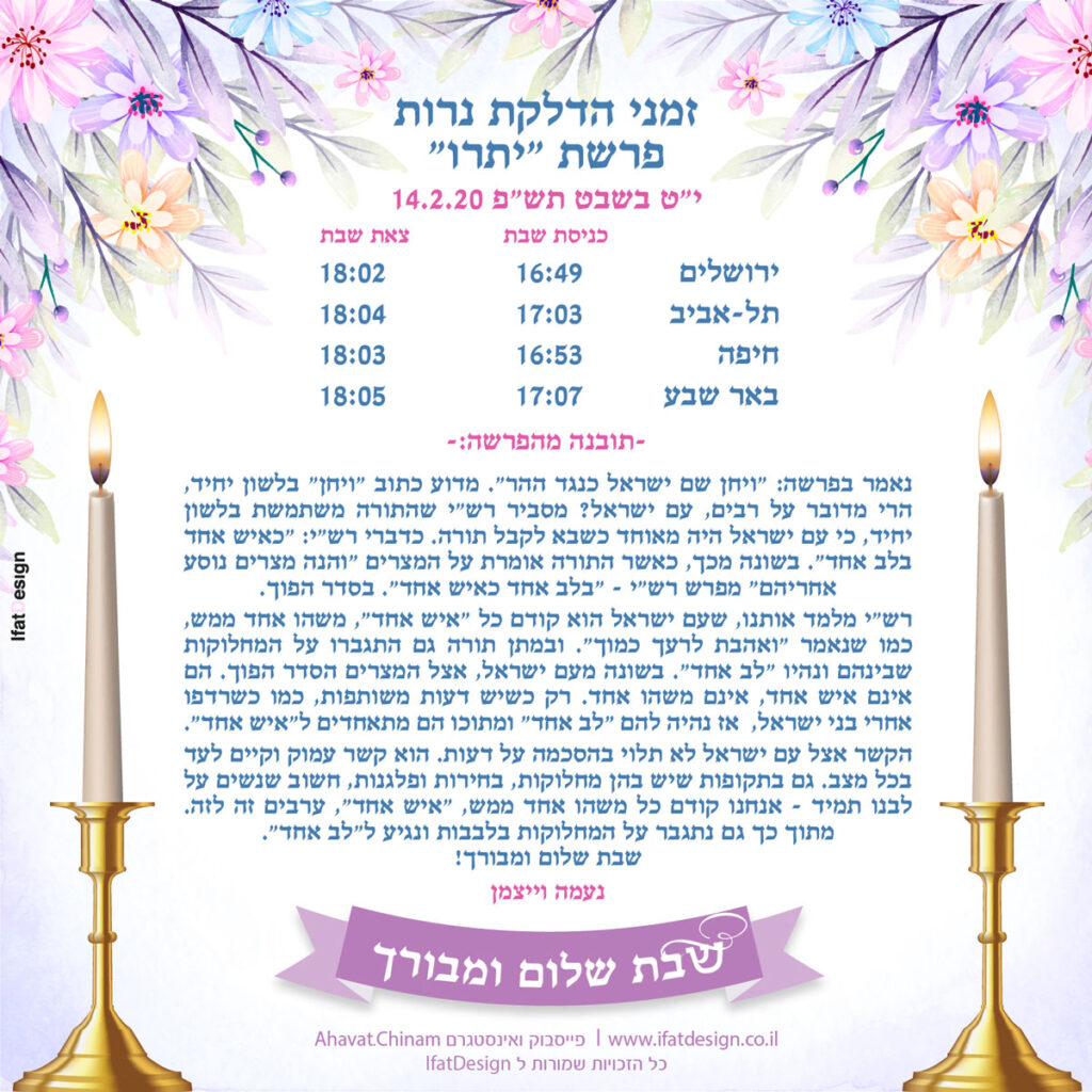 תובנה מוארת - פרשת יתרו