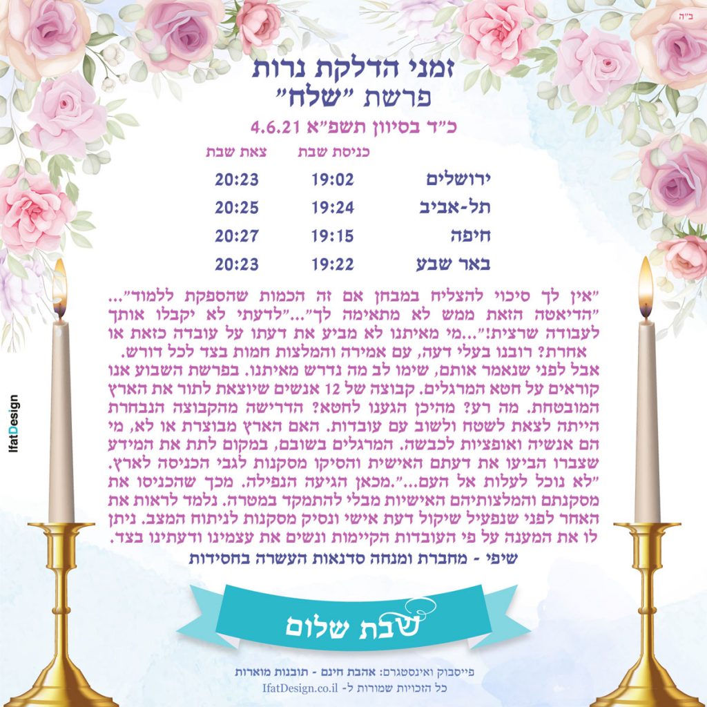 פרשת שלח - שיפי