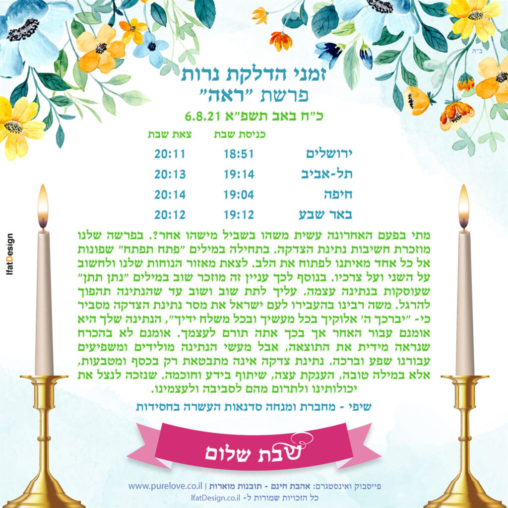 תובנה מוארת - פרשת ראה - שיפי
