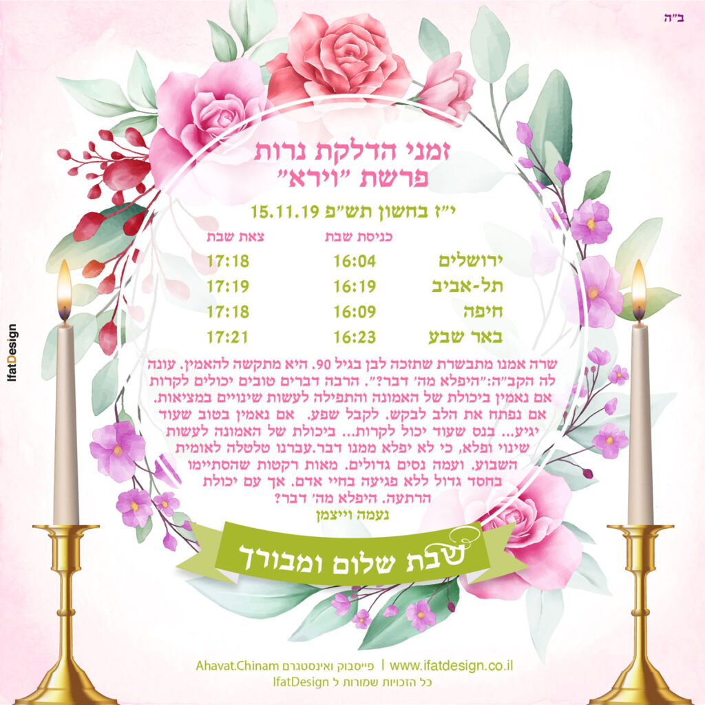 תובנה מוארת - פרשת וירא