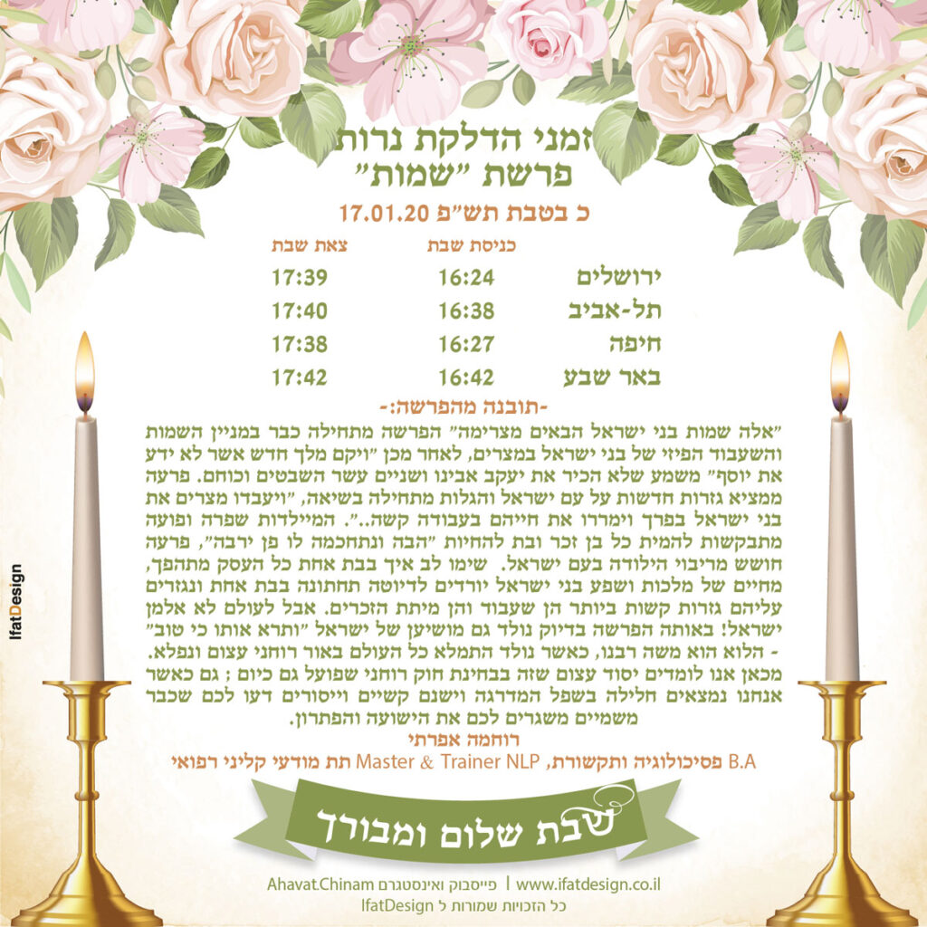 תובנה מוארת - פרשת שמות