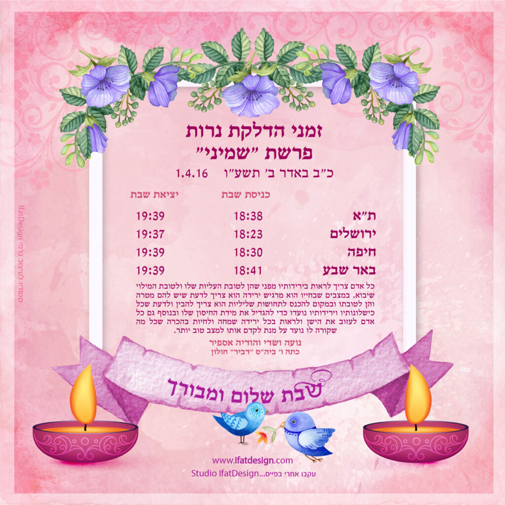 תובנה מוארת - פרשת שמיני