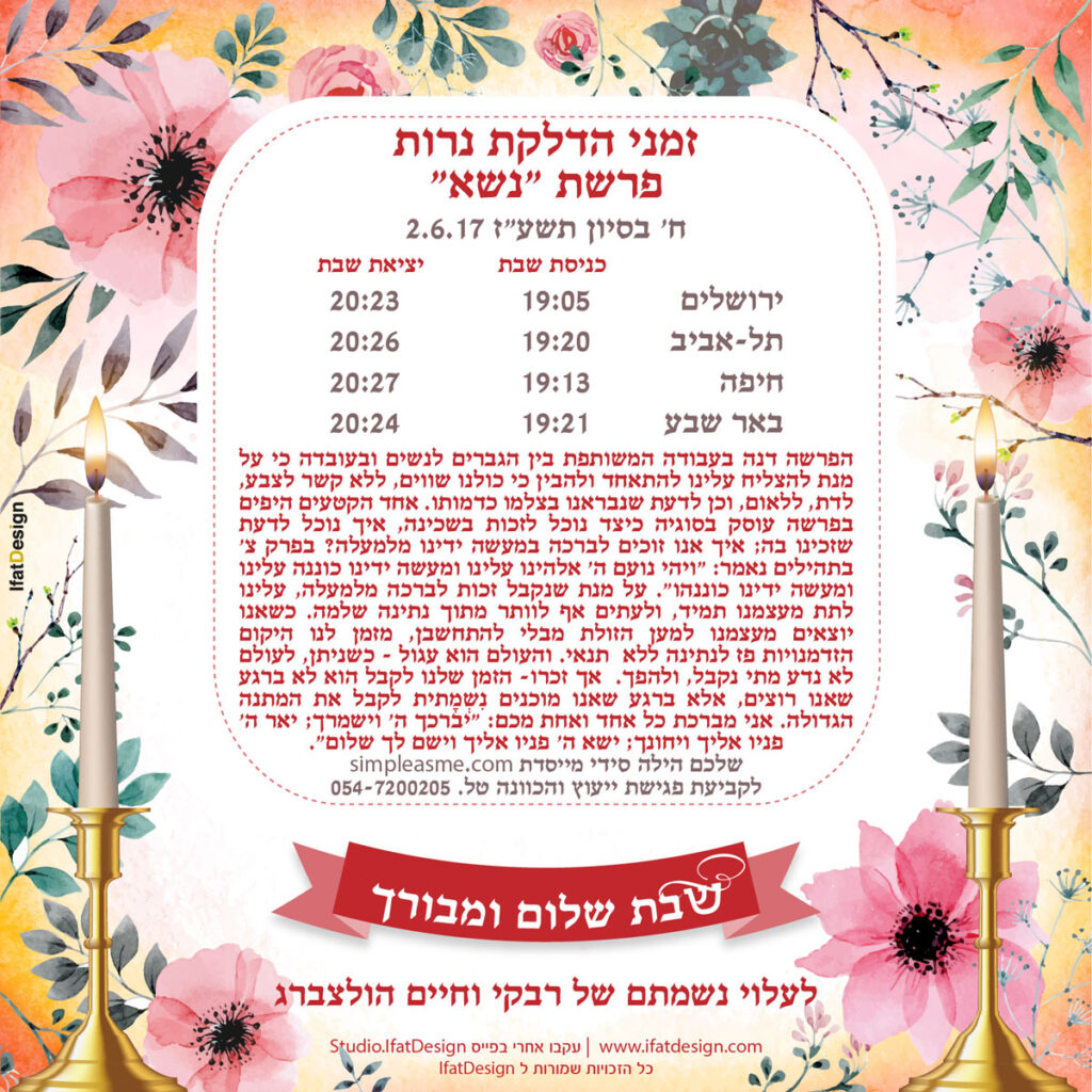 תובנות מוארות - פרשת נשא