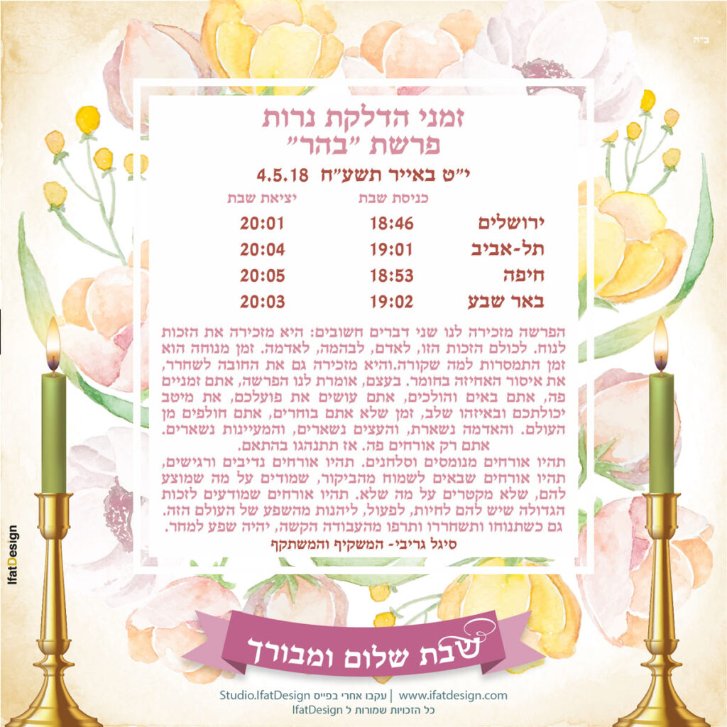 תובנה מוארת - פרשת בהר