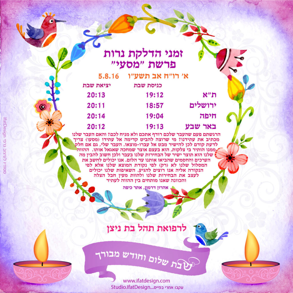 תובנה מוארת - פרשת מסעי