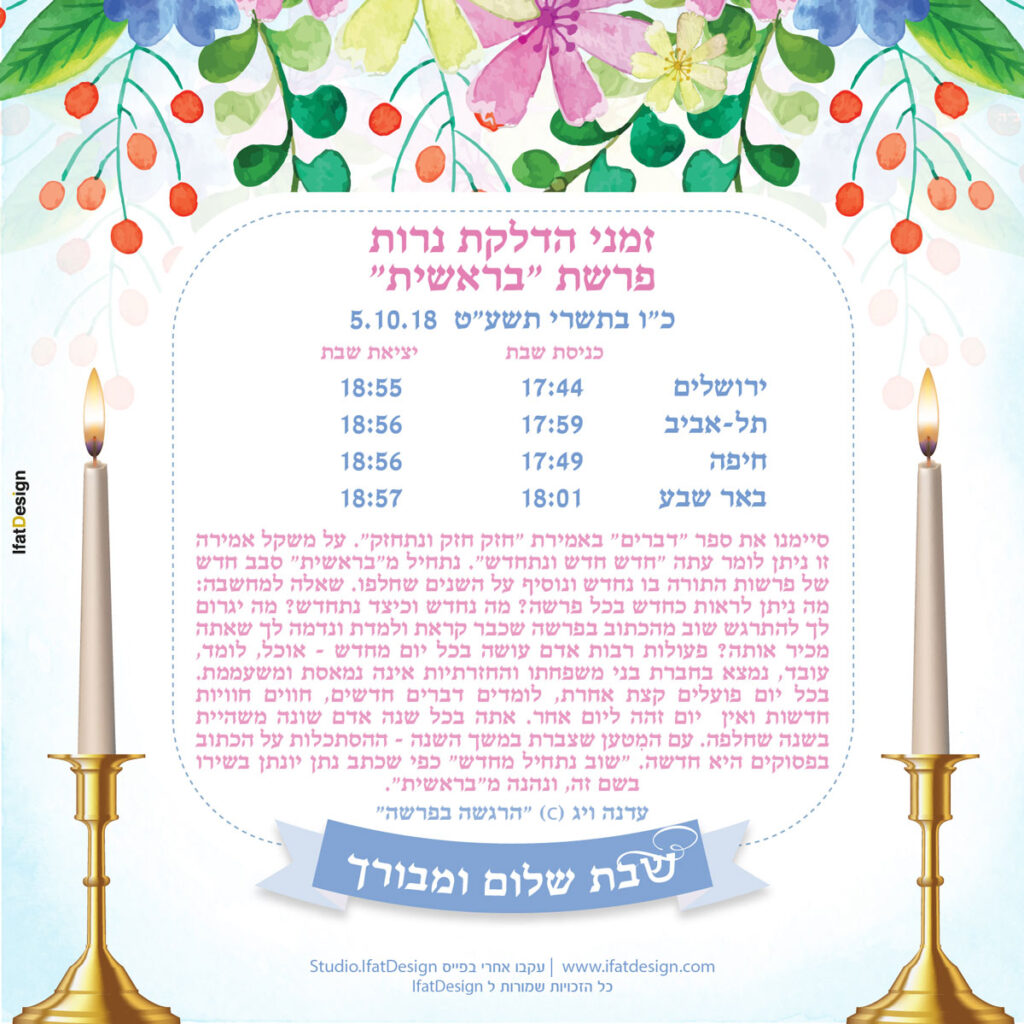 תובנה מוארת - פרשת בראשית