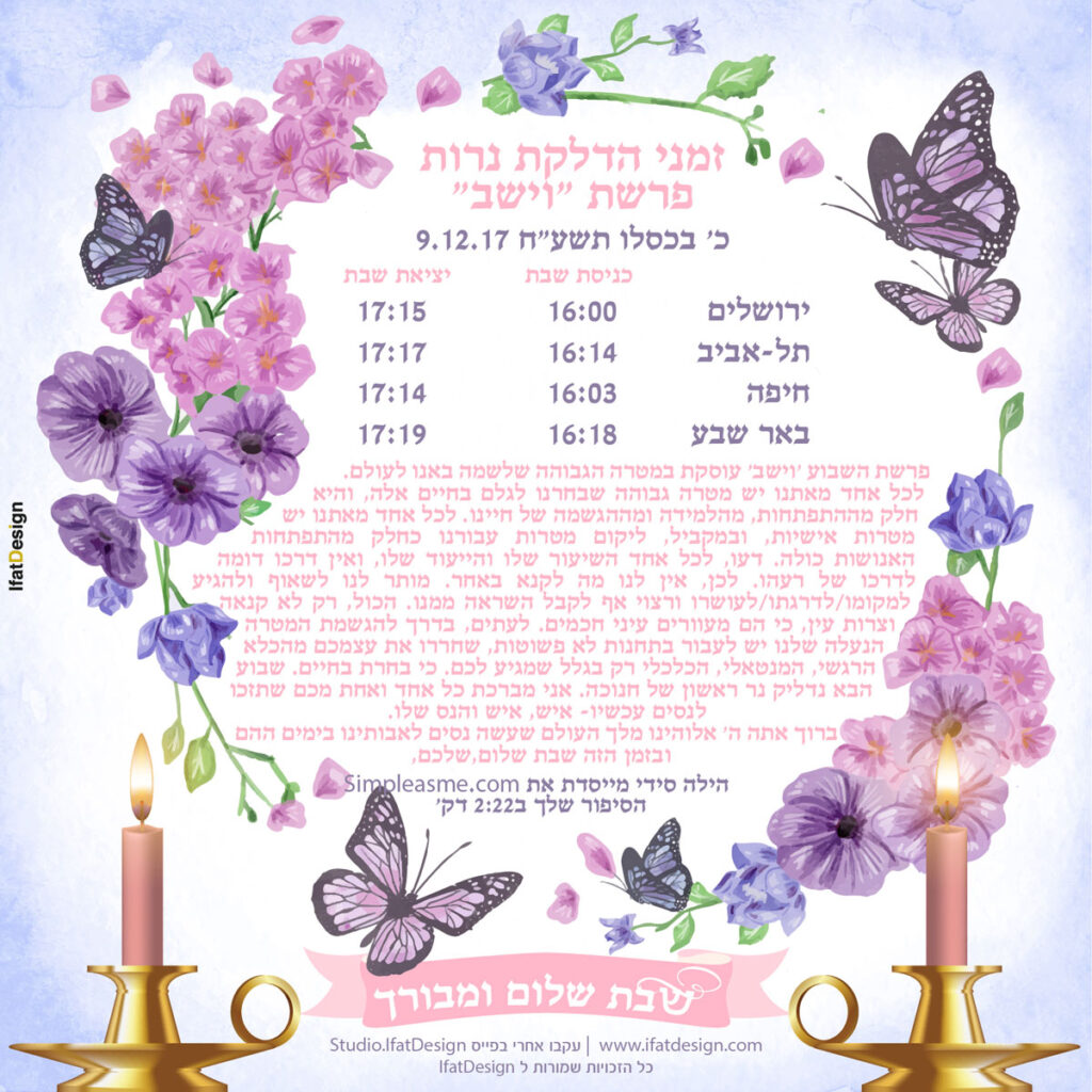 תובנה מוארת - פרשת וישב