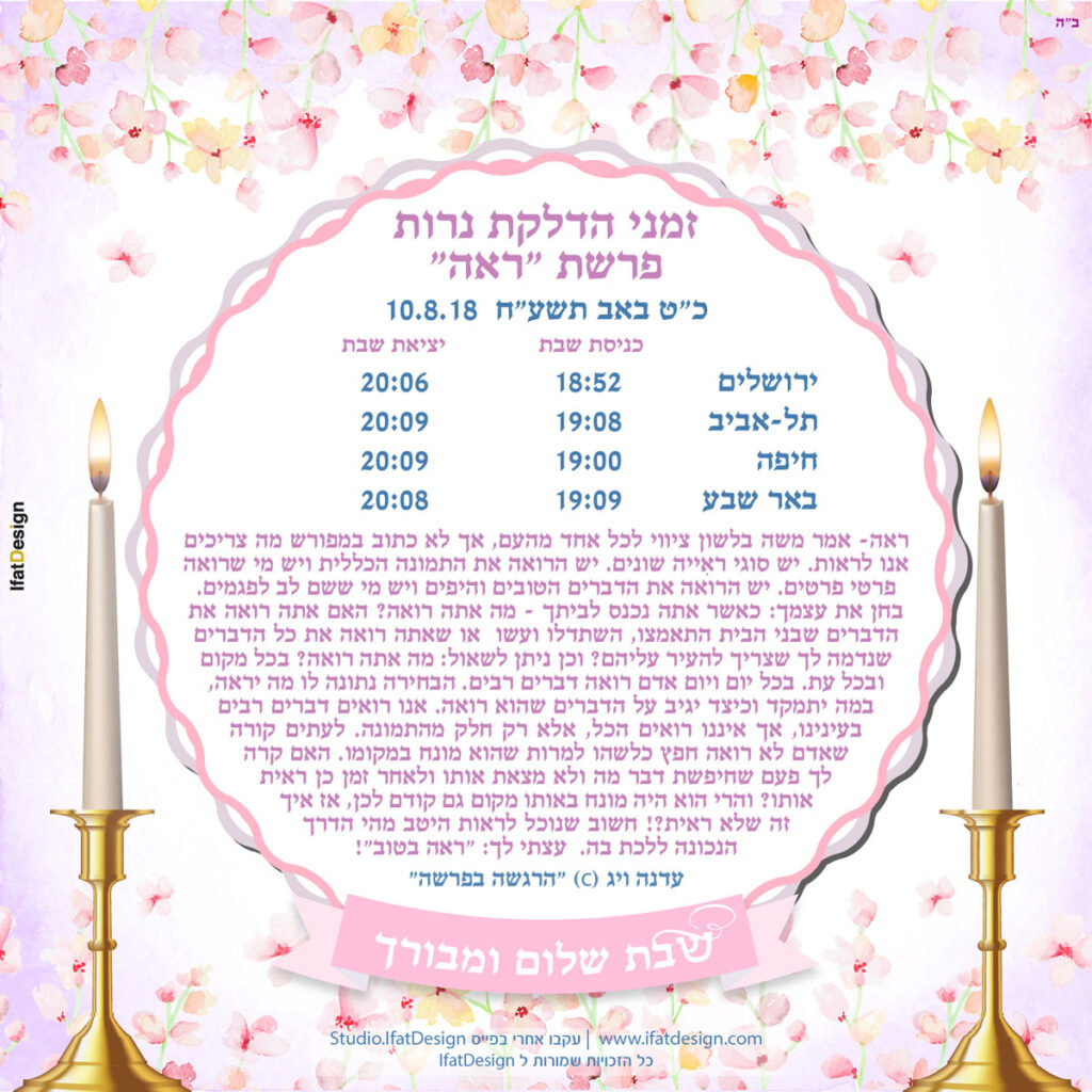 תובנה מוארת - פרשת ראה