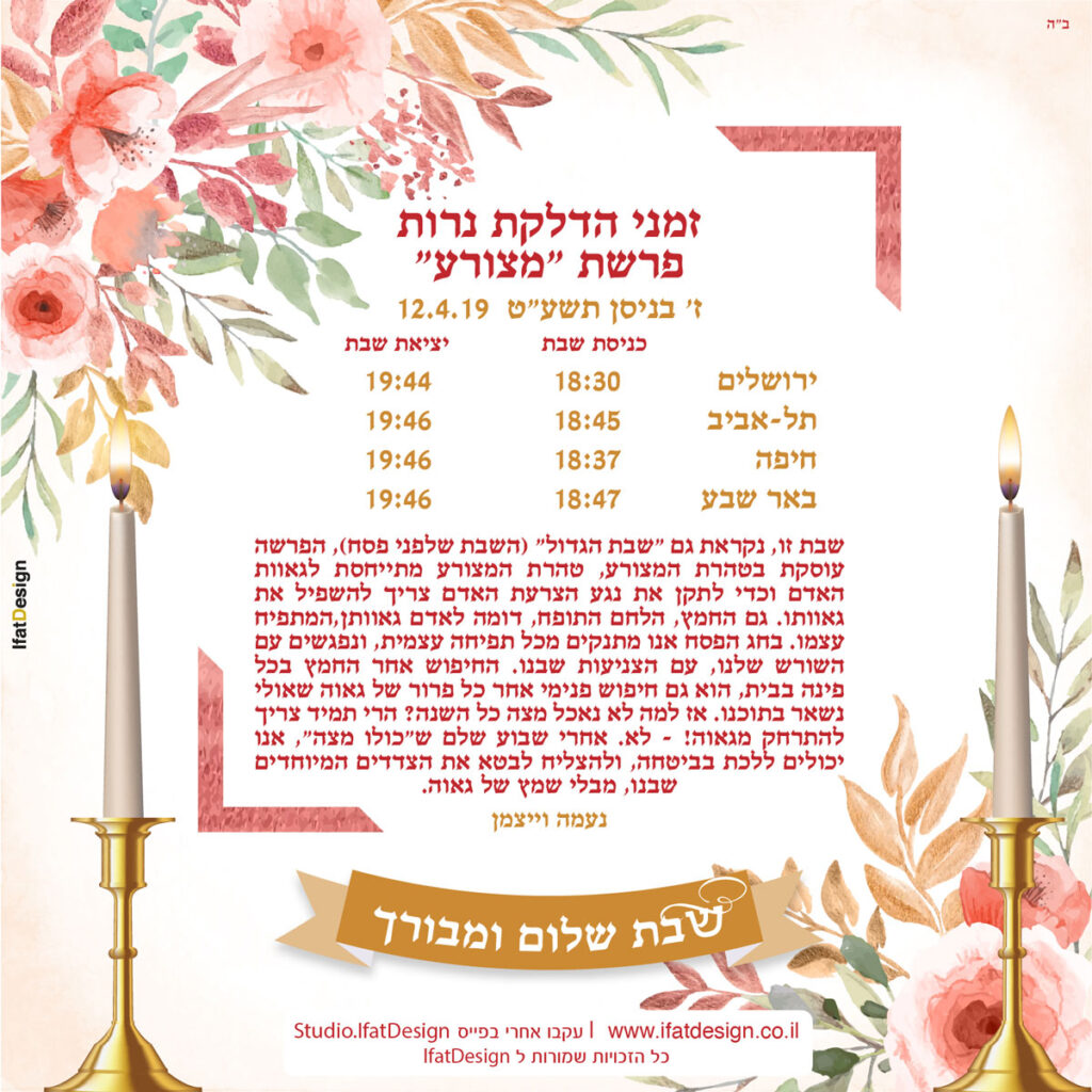 תובנה מוארת - פרשת מצורע