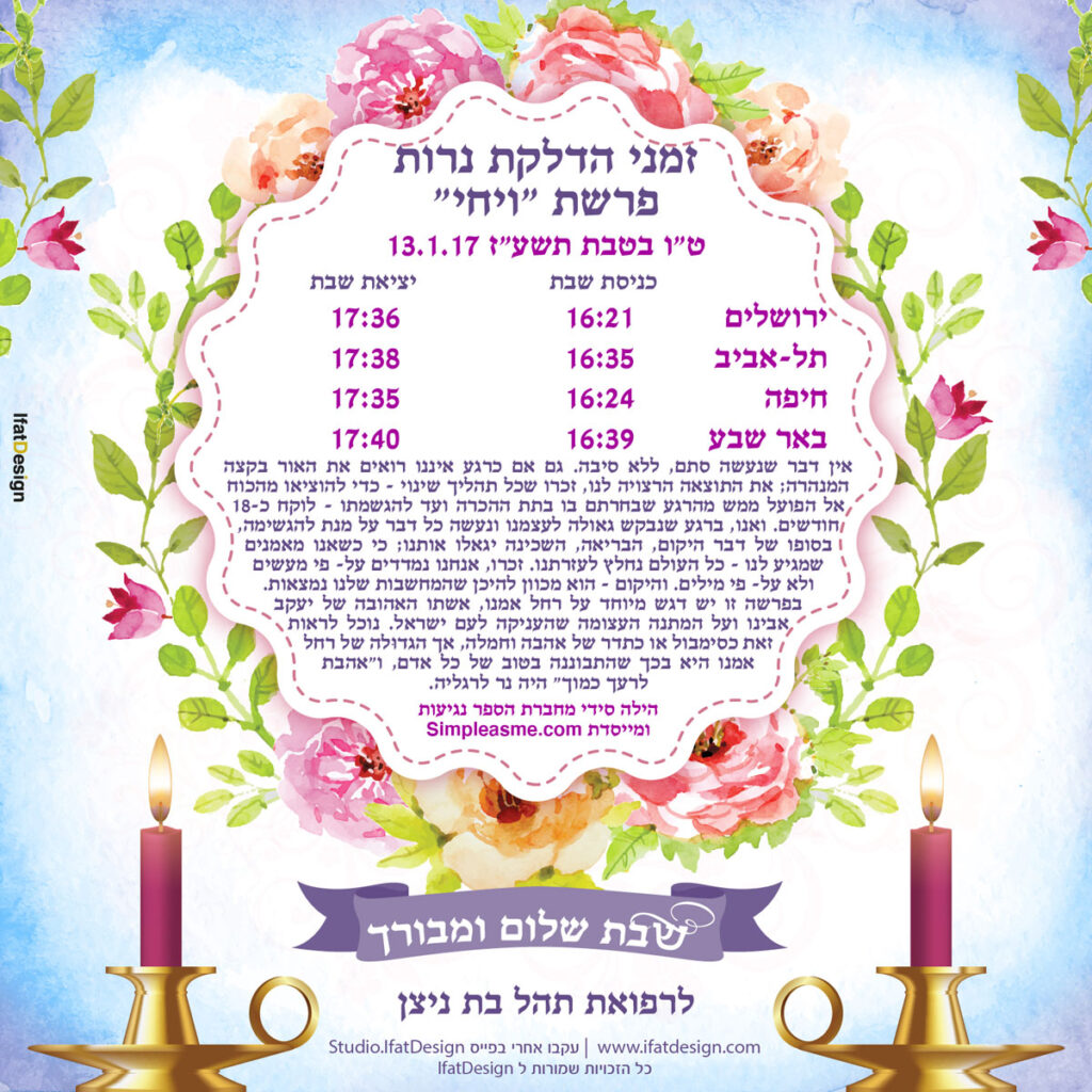 תובנה מוארת - פרשת ויחי