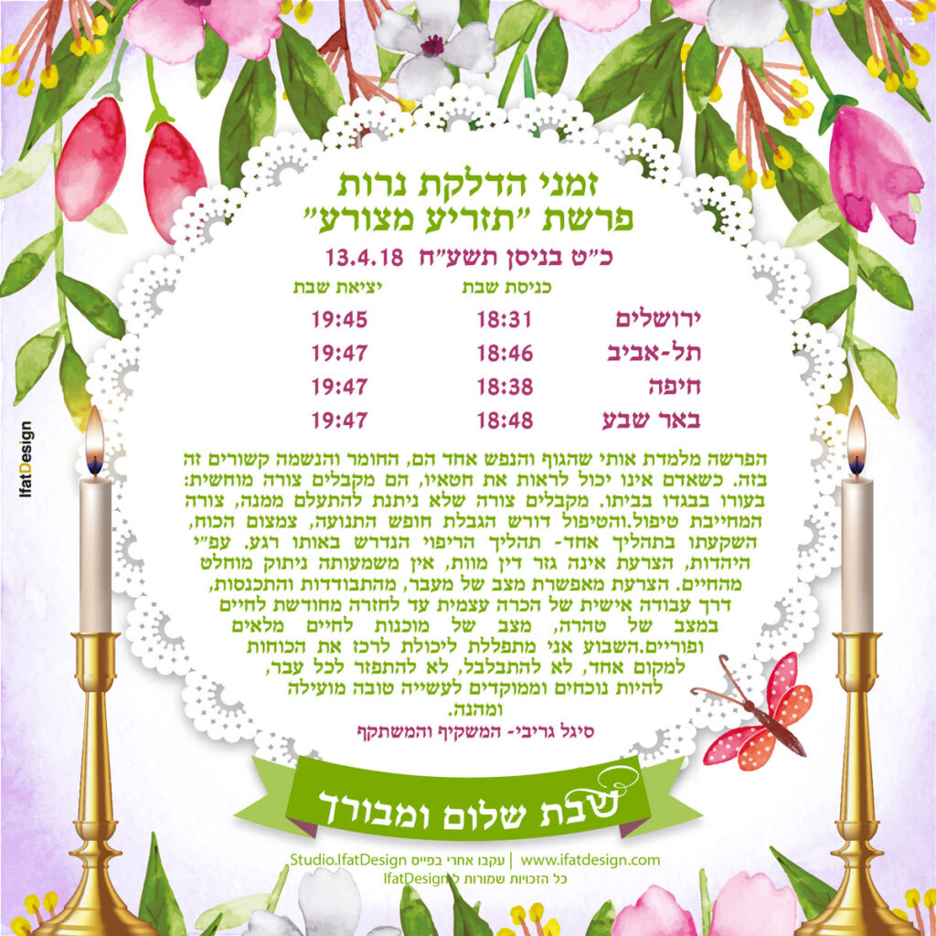 תובנה מוארת - תזריע מצורע