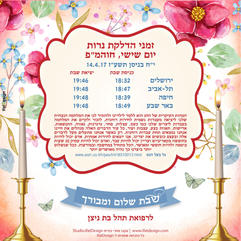 תובנה מוארת - חול המועד פסח