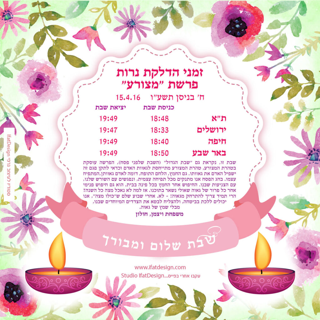 תובנה מוארת - פרשת מצורע