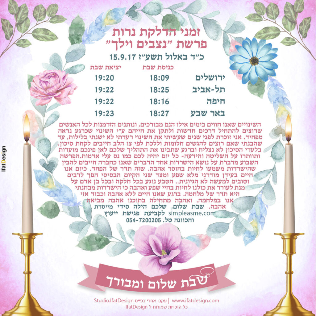 תובנה מוארת - פרשת ניצבים וילך
