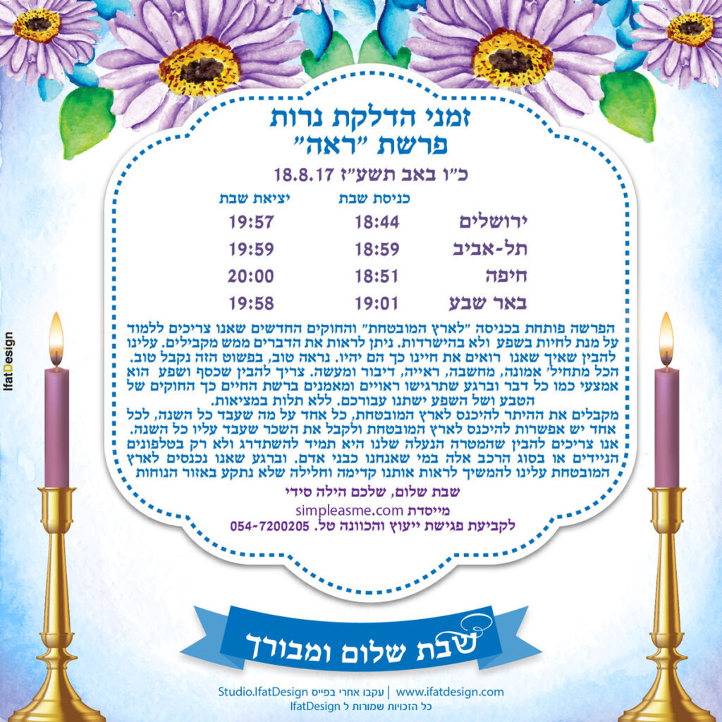 תובנה מוארת - פרשת ראה