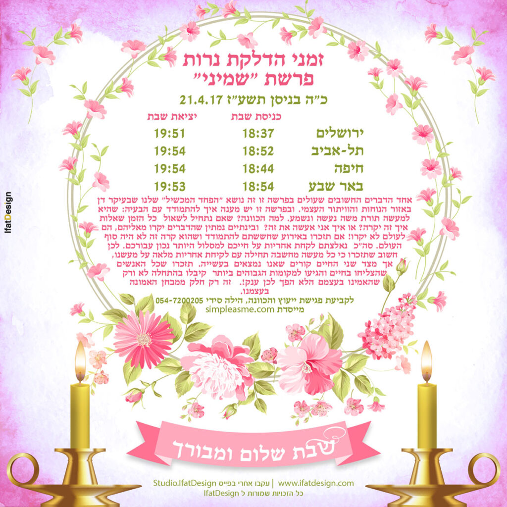 תובנה מוארת - פרשת שמיני