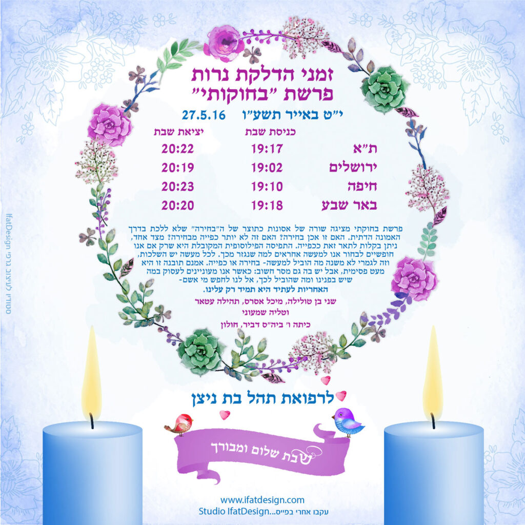 תובנה מוארת - פרשת בחוקותי