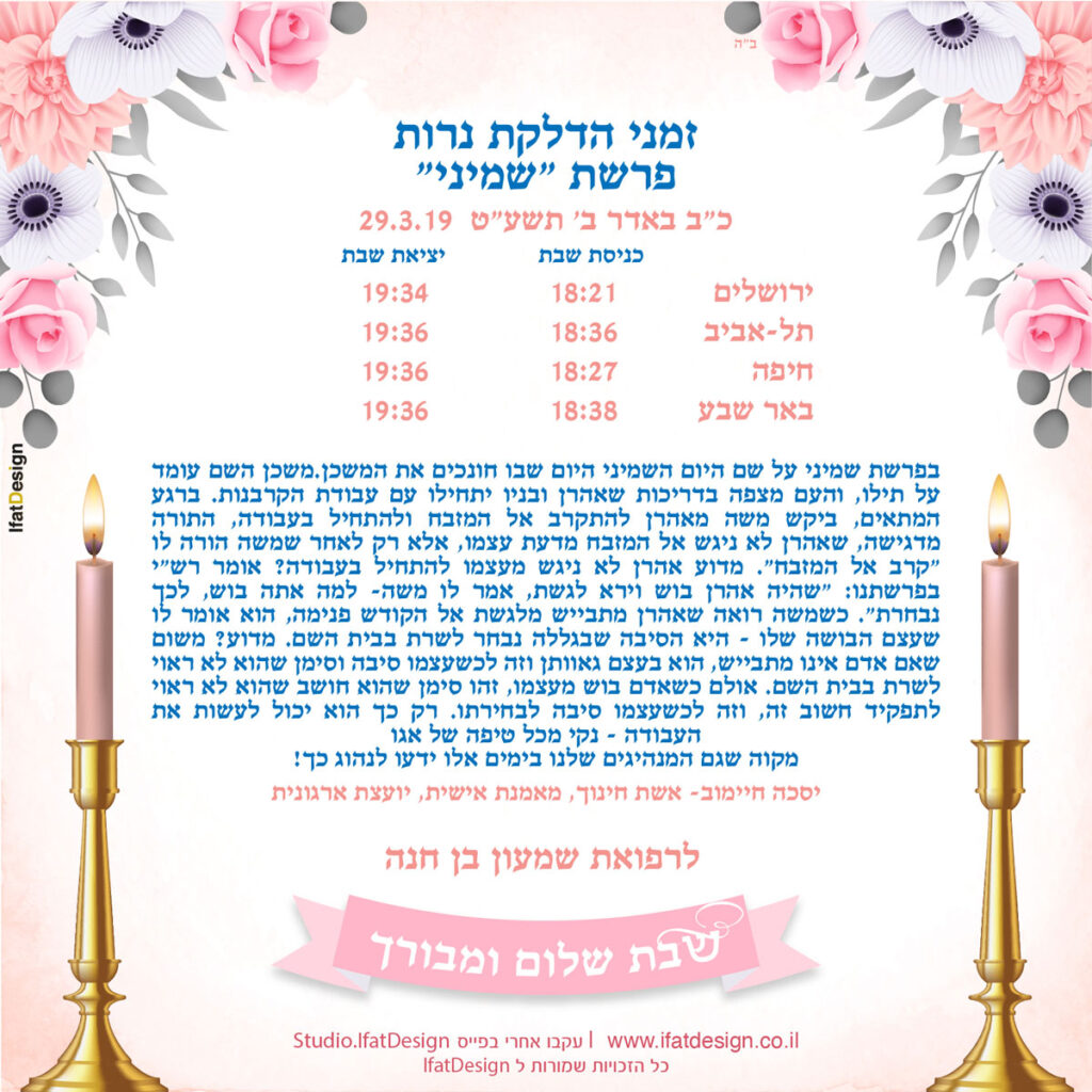 תובנה מוארת - פרשת שמיני