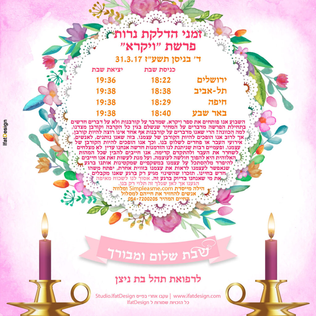 תובנה מוארת - פרשת ויקרא