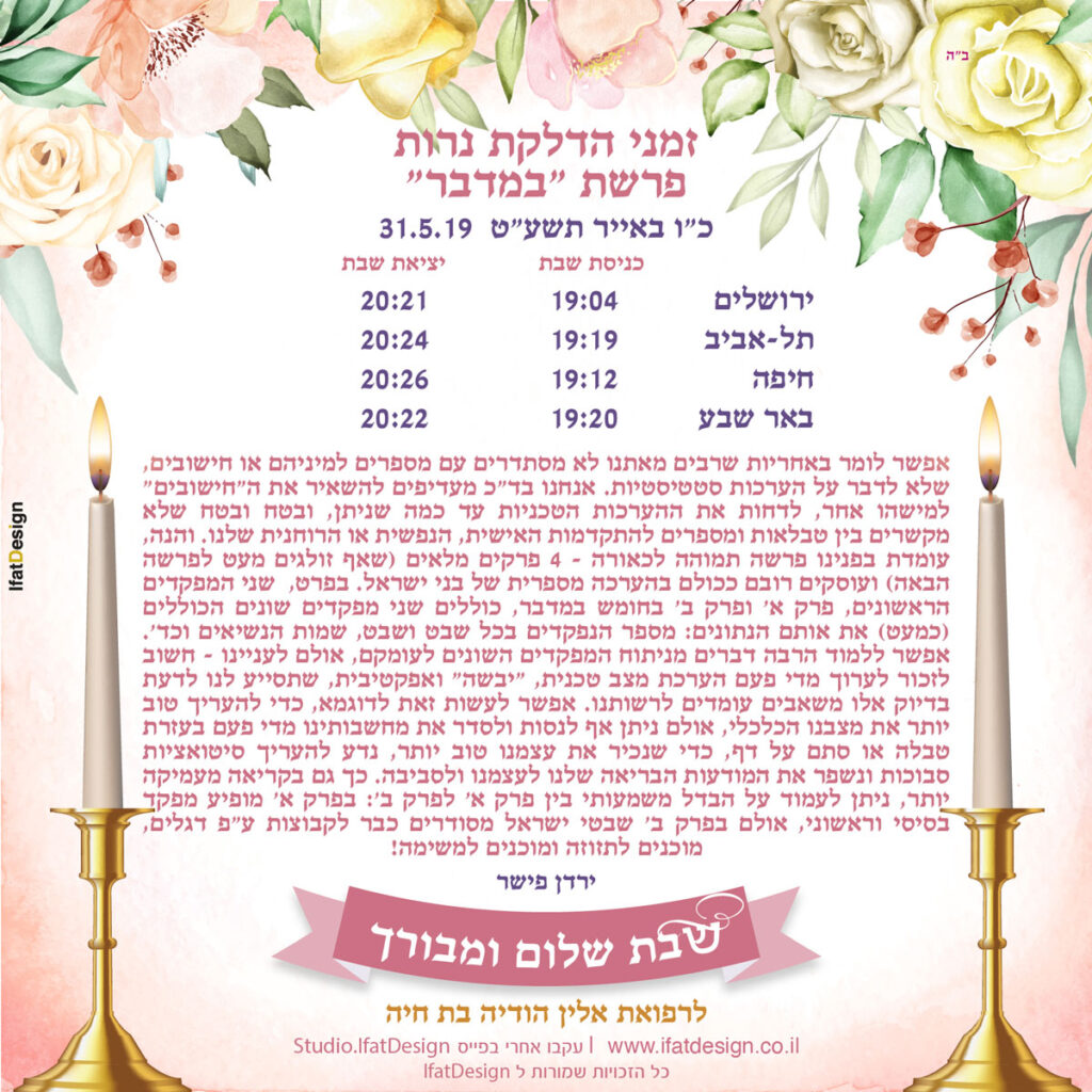 תובנה מוארת - פרשת במדבר