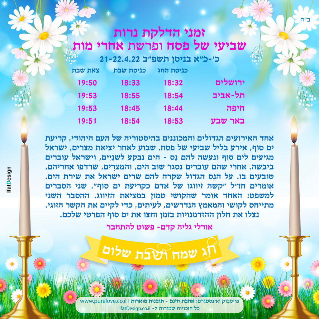 תובנה מוארת - שביעי של פסח