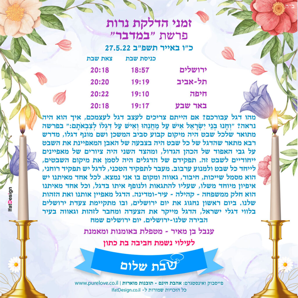תובנה מאורת - פרשת במדבר