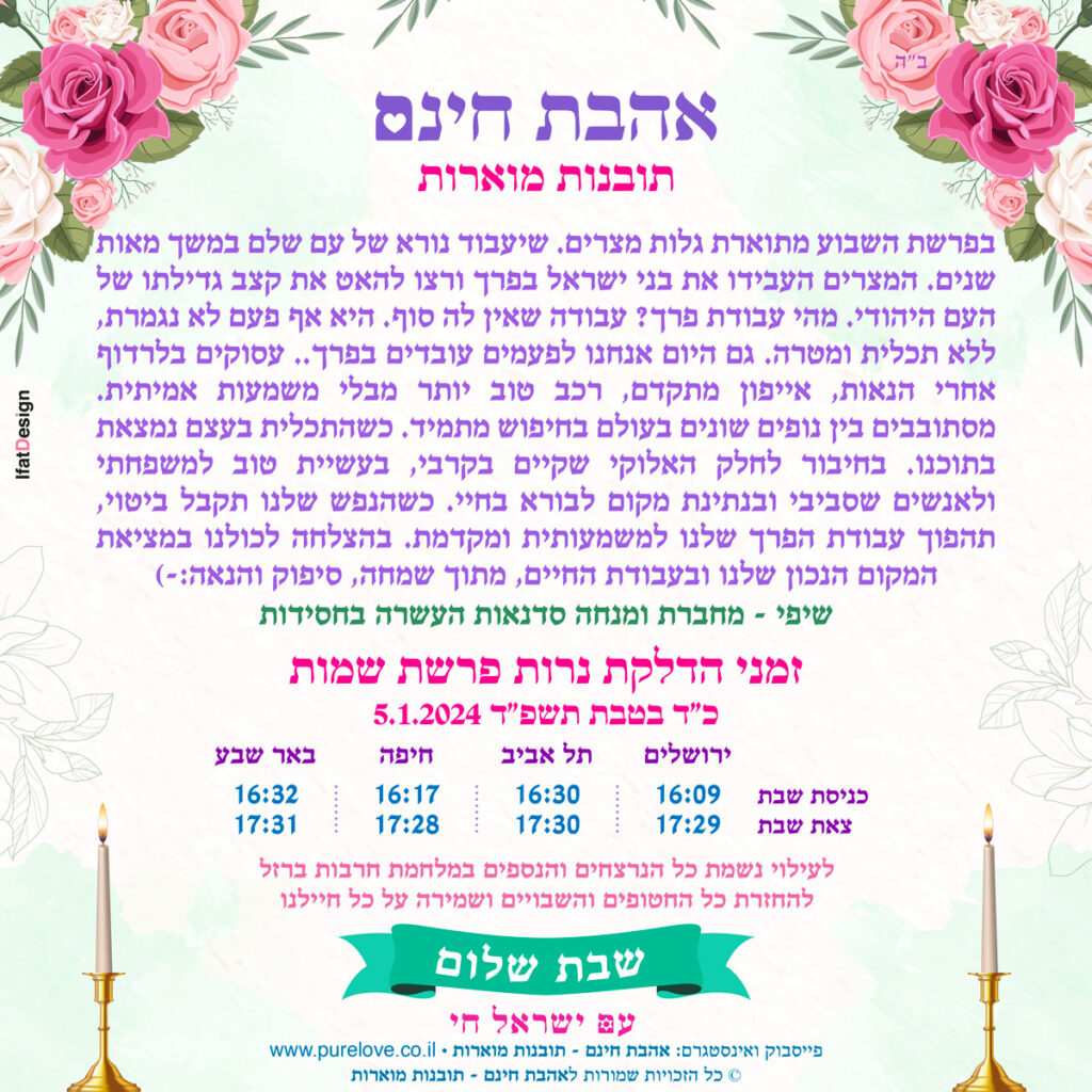 תובנה מוארת - פרשת שמות