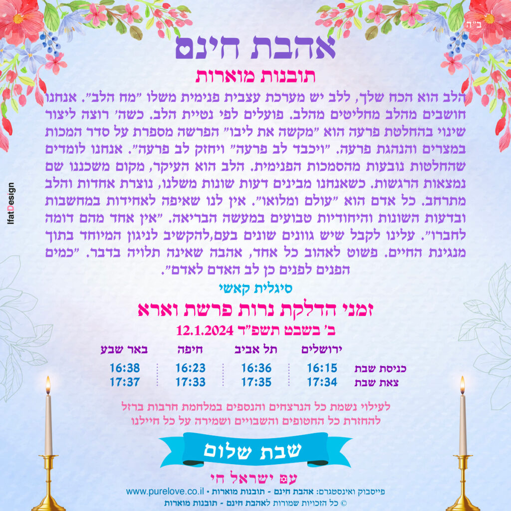 תובנה מוארת - פרשת וארא