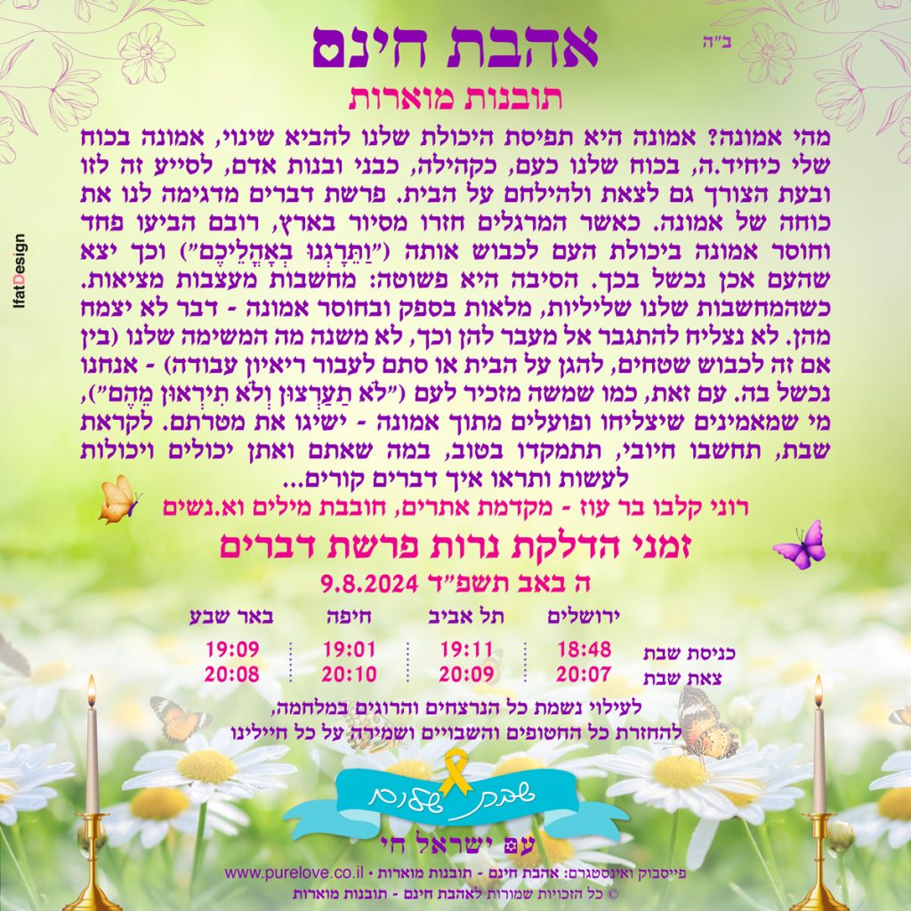 תובנה מוארת - פרשת דברים